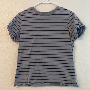 Rue 21, black and gray stripe t-shirt